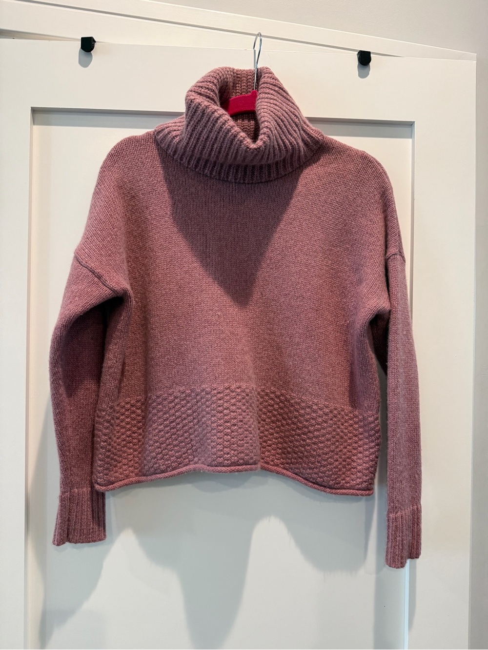 Madewell Dusty Rose Chunky Turtleneck Sweater
